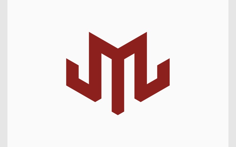 Letter M Strong Monogram Logo Logo Template