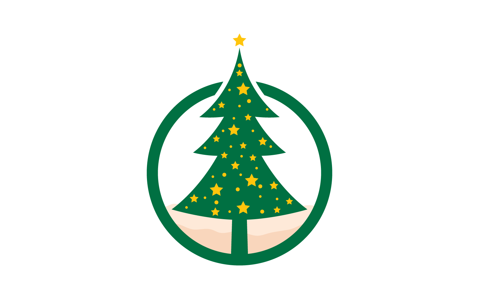 Pine tree illustration icon vector design template
