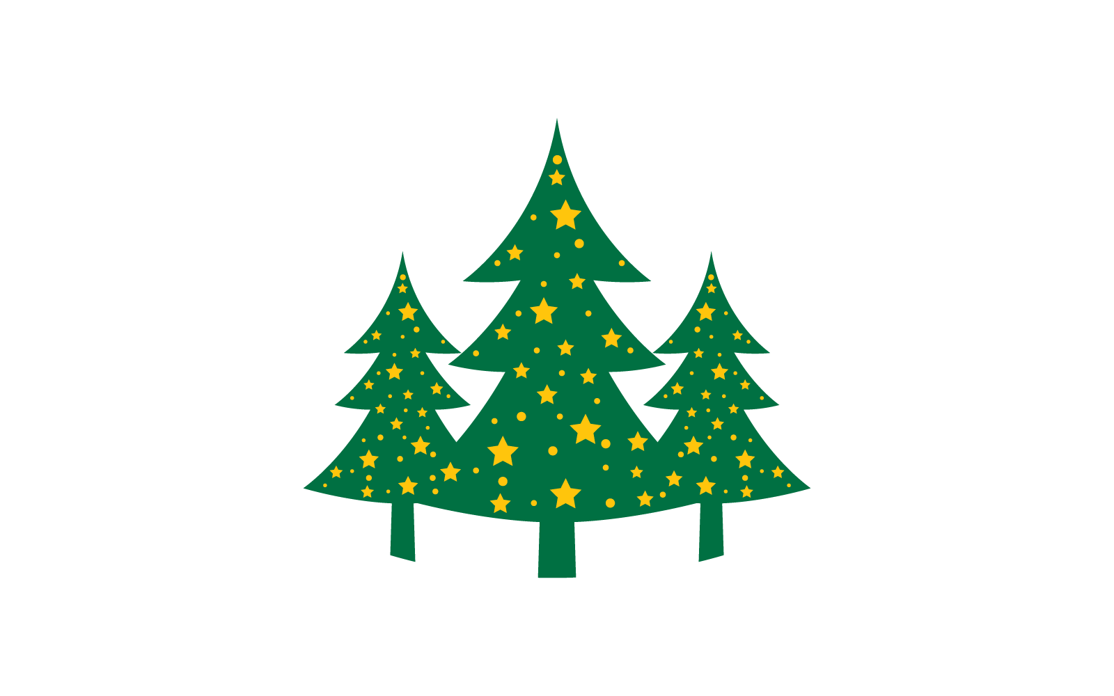 Pine tree illustration vector flat design Logo Template