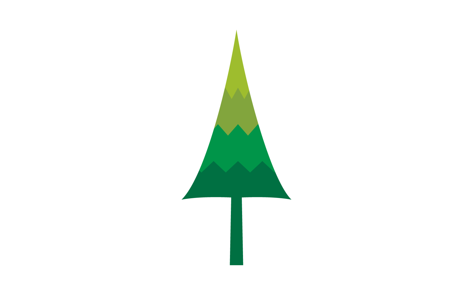 Pine tree illustration vector icon flat design template