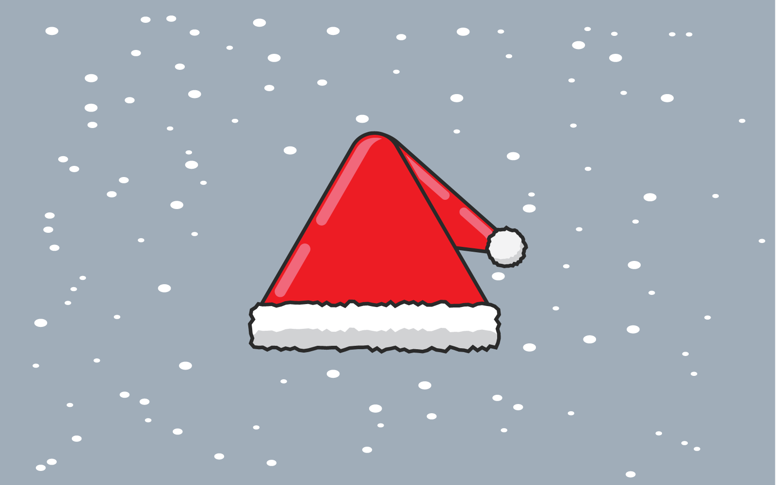 Plantilla de diseño plano de vector de icono de gorra de Santa