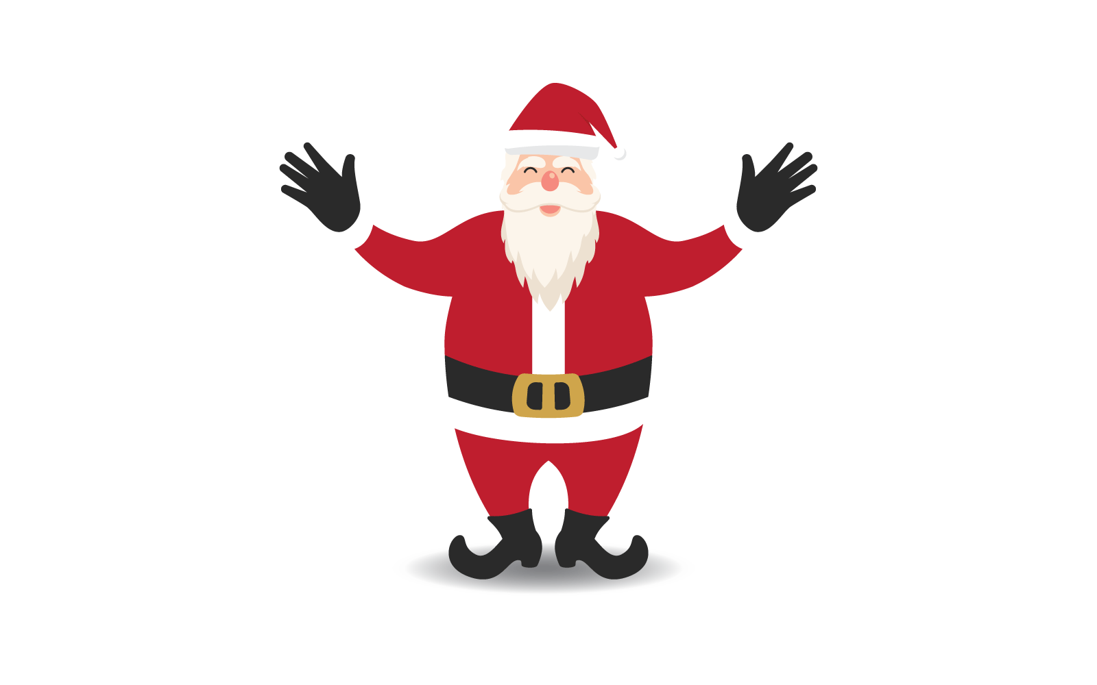 Santa claus and santa hat design illustration template