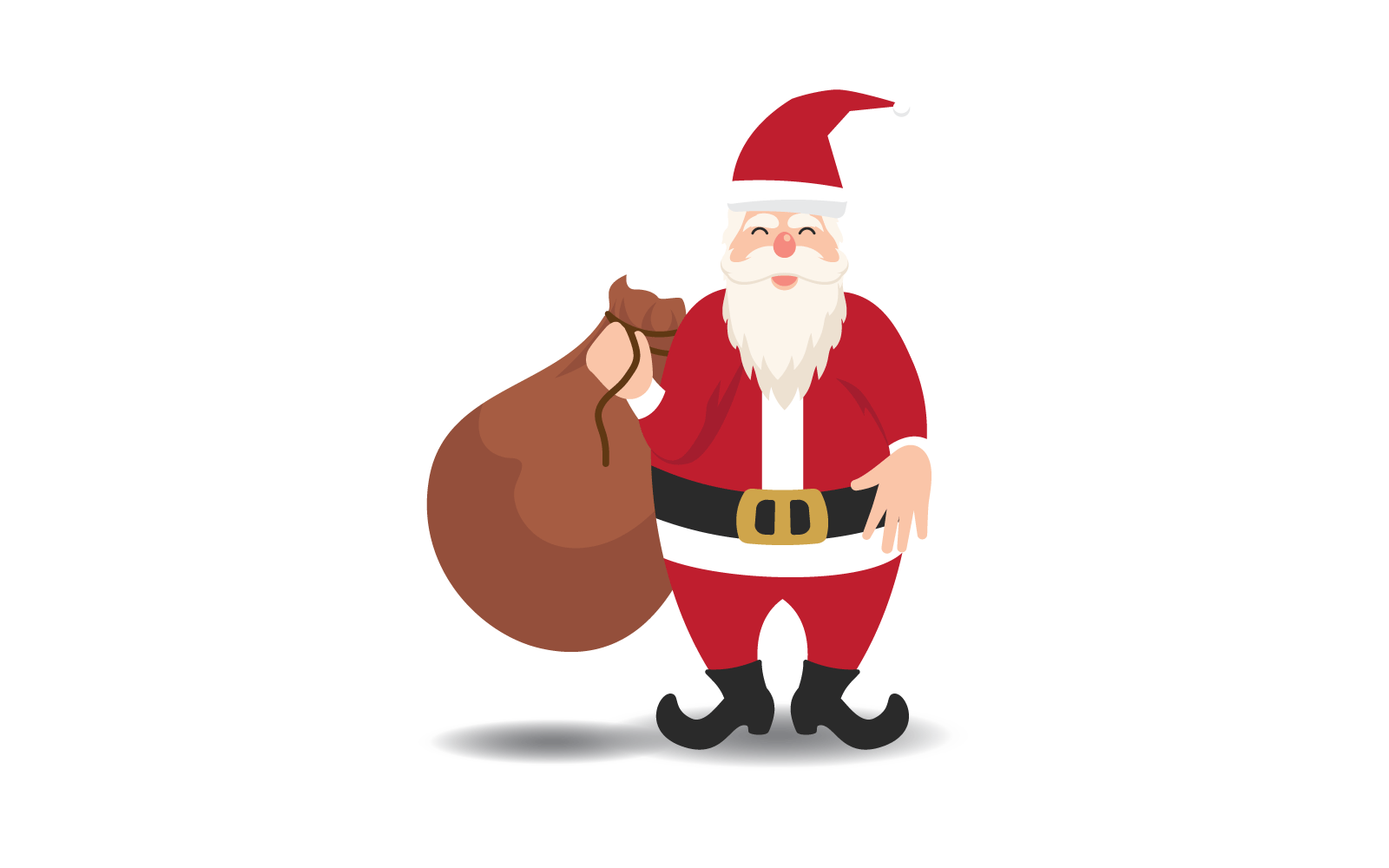 Santa claus and santa hat design vector template
