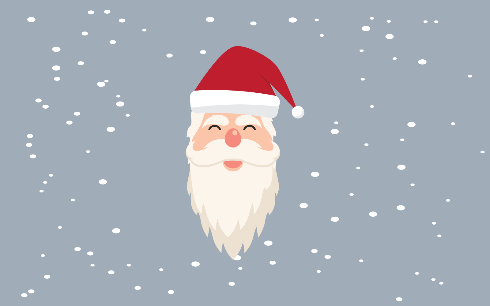 Santa face cartoon character icon flat design template