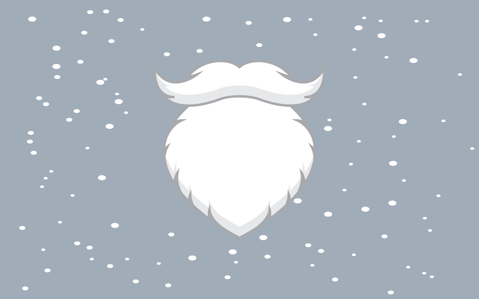 Santa moustache et barbe personnage de dessin animé icône design plat