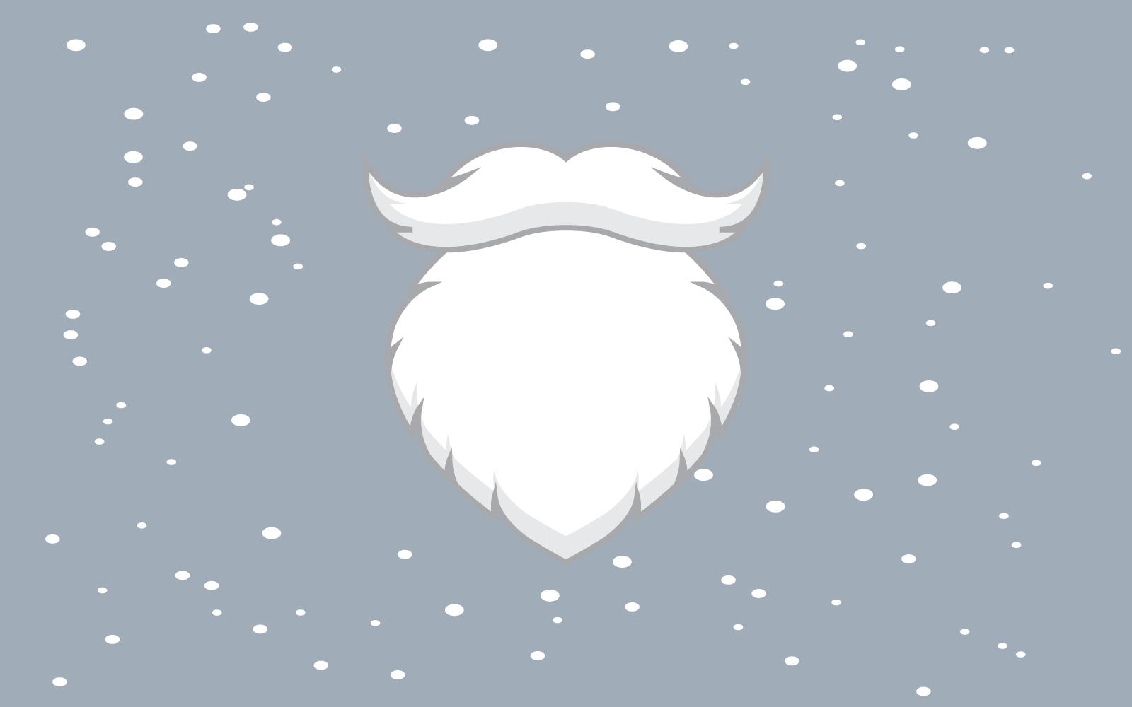 Santa Mustache and beard cartoon character icon flat design