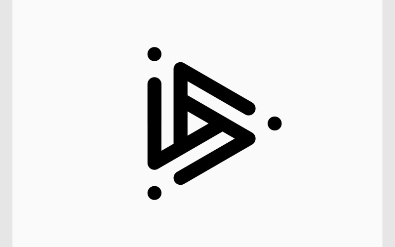 Triangle Abstract Play Button Logo Logo Template