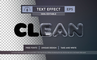 Clean Editable Text Effect, Graphic Style