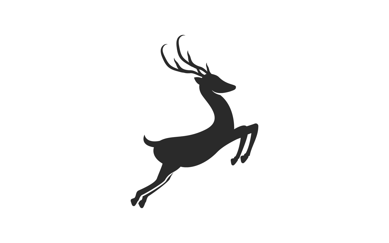 Deer antler ilustration logo template