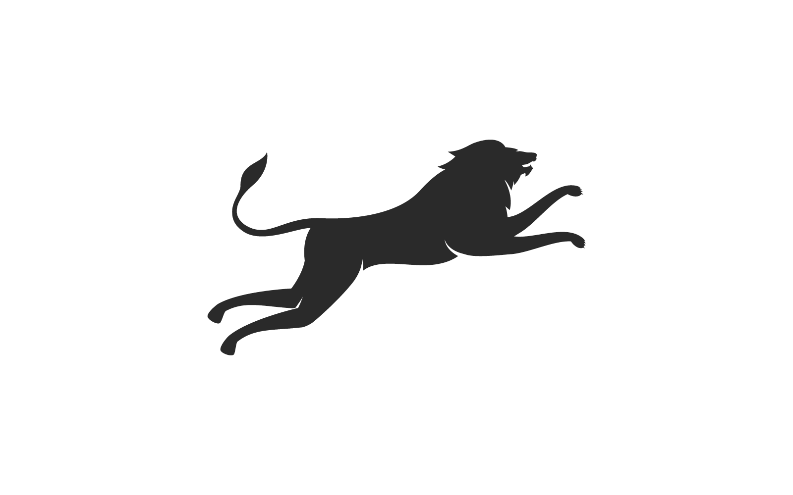 Flache Designvorlage für das Löwenillustrationslogo