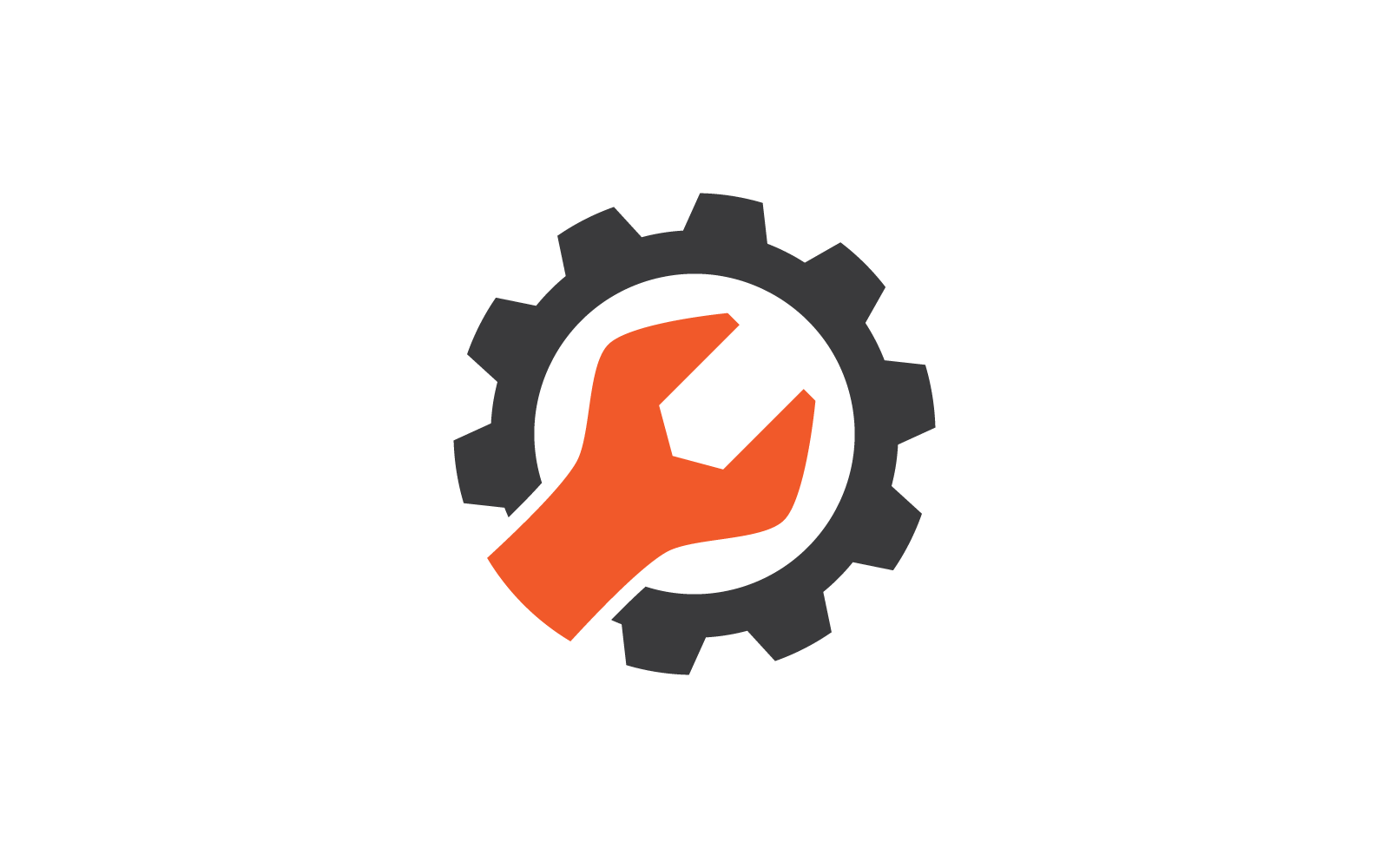 Flache Designvorlage für Wartungslogo-Symbolvektoren