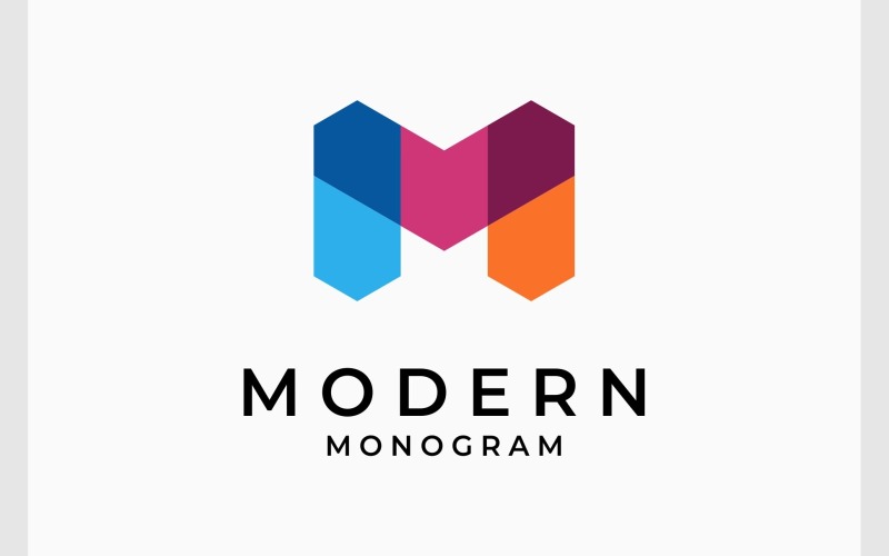 Letter M Modern Monogram Logo Logo Template