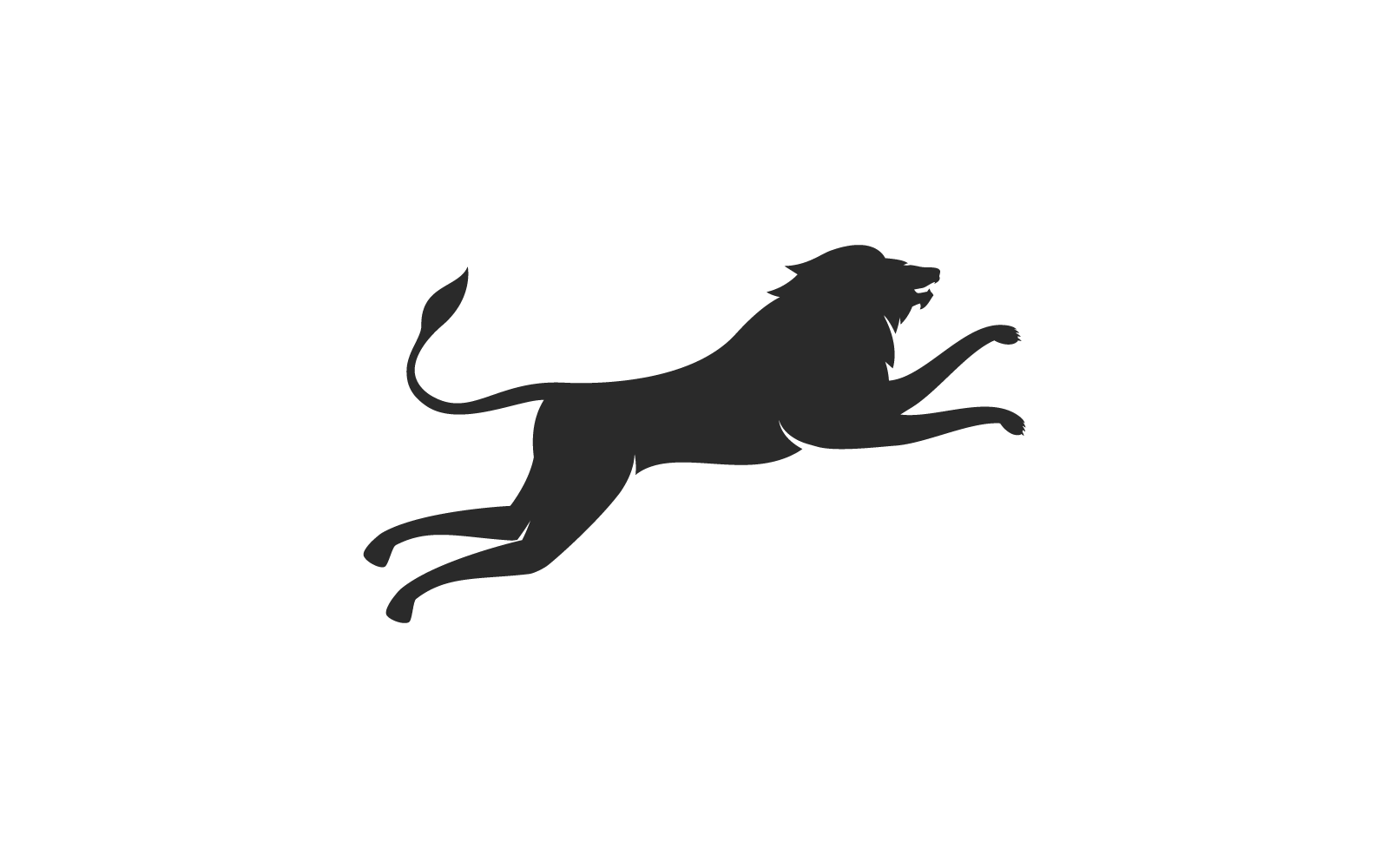 Lion illustration logo flat design template