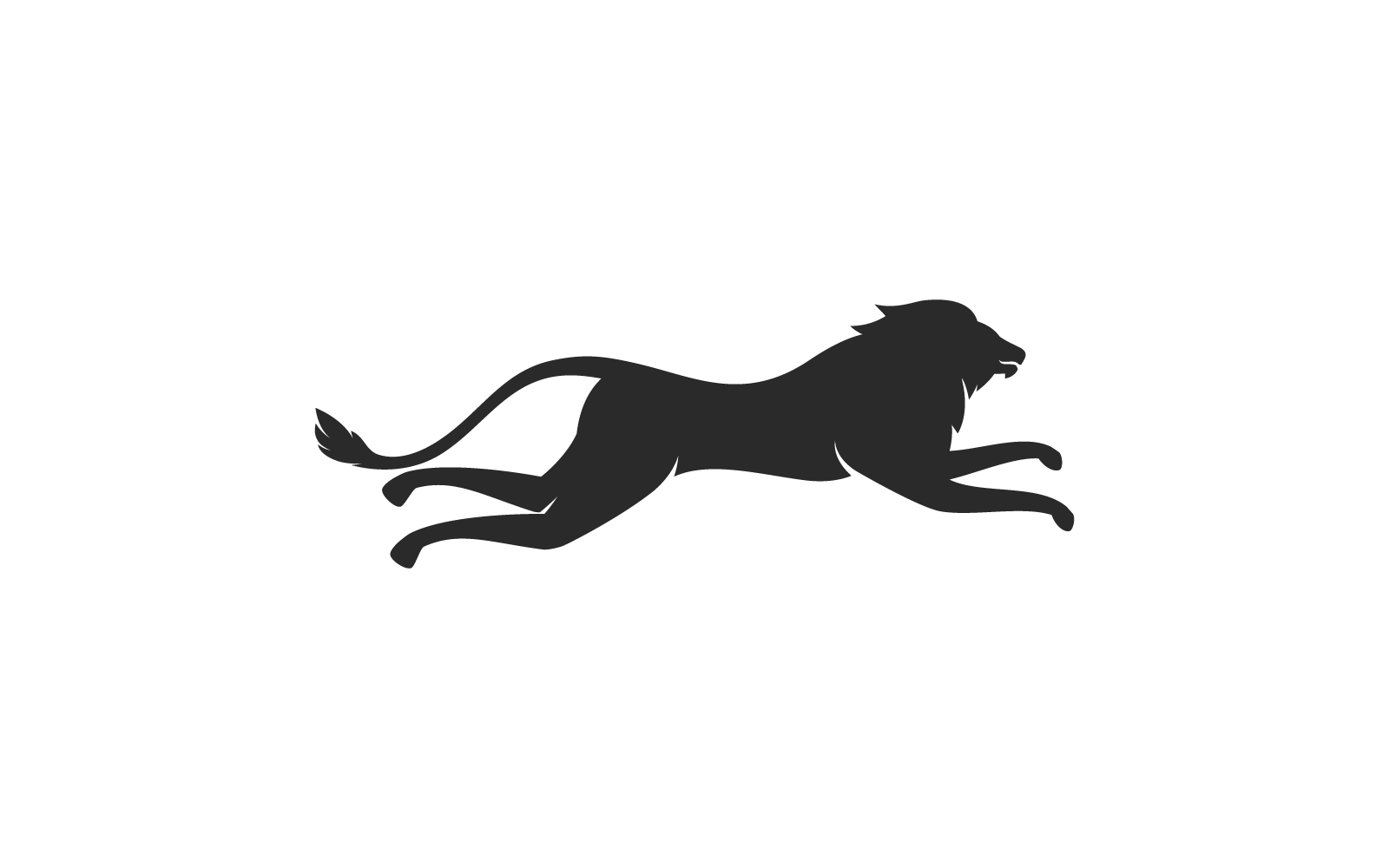 Löwe-Illustrationslogo-Vektor-flache Design-Vorlage