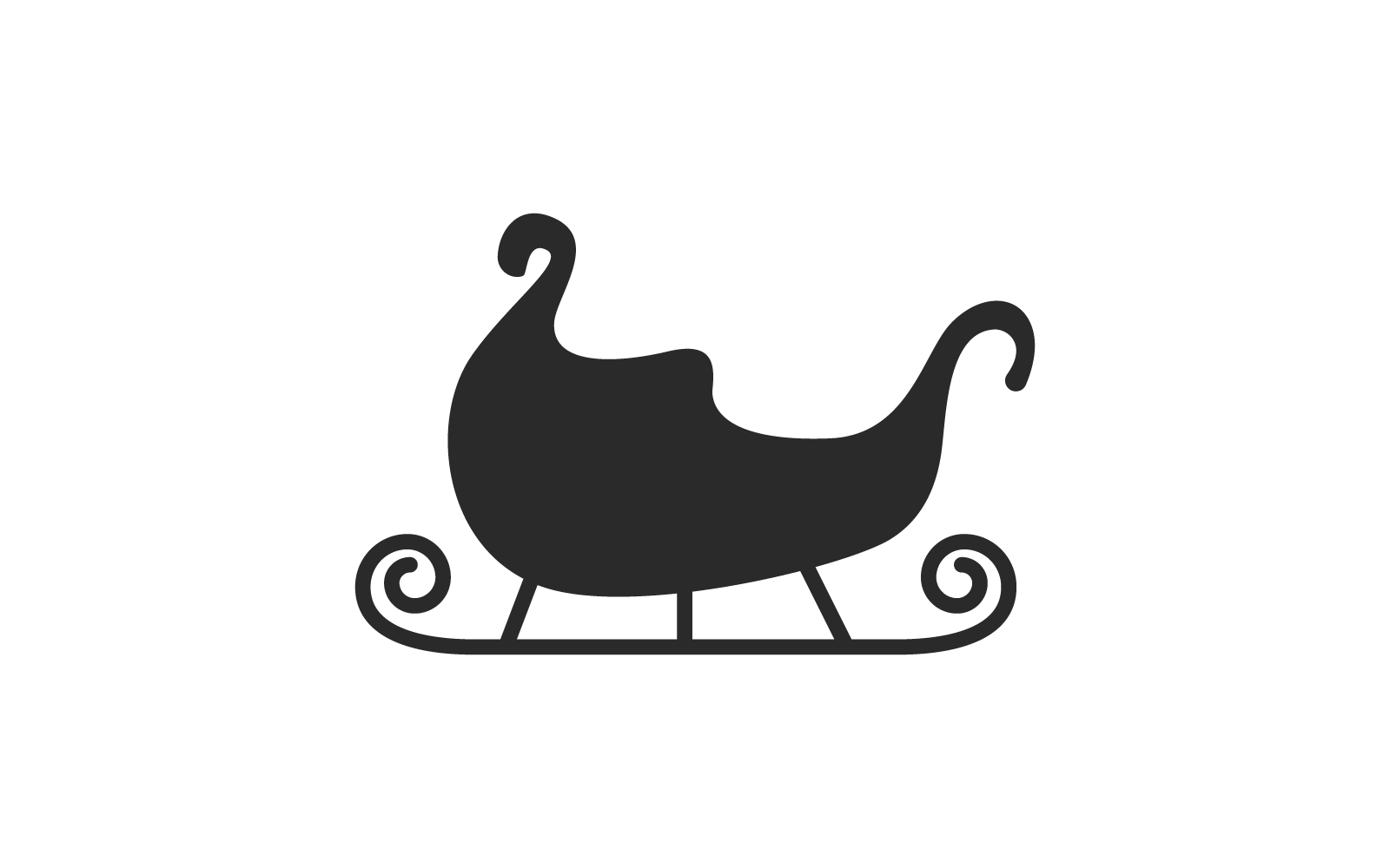 Modelo de design plano de vetor de ícone de carruagem do Papai Noel