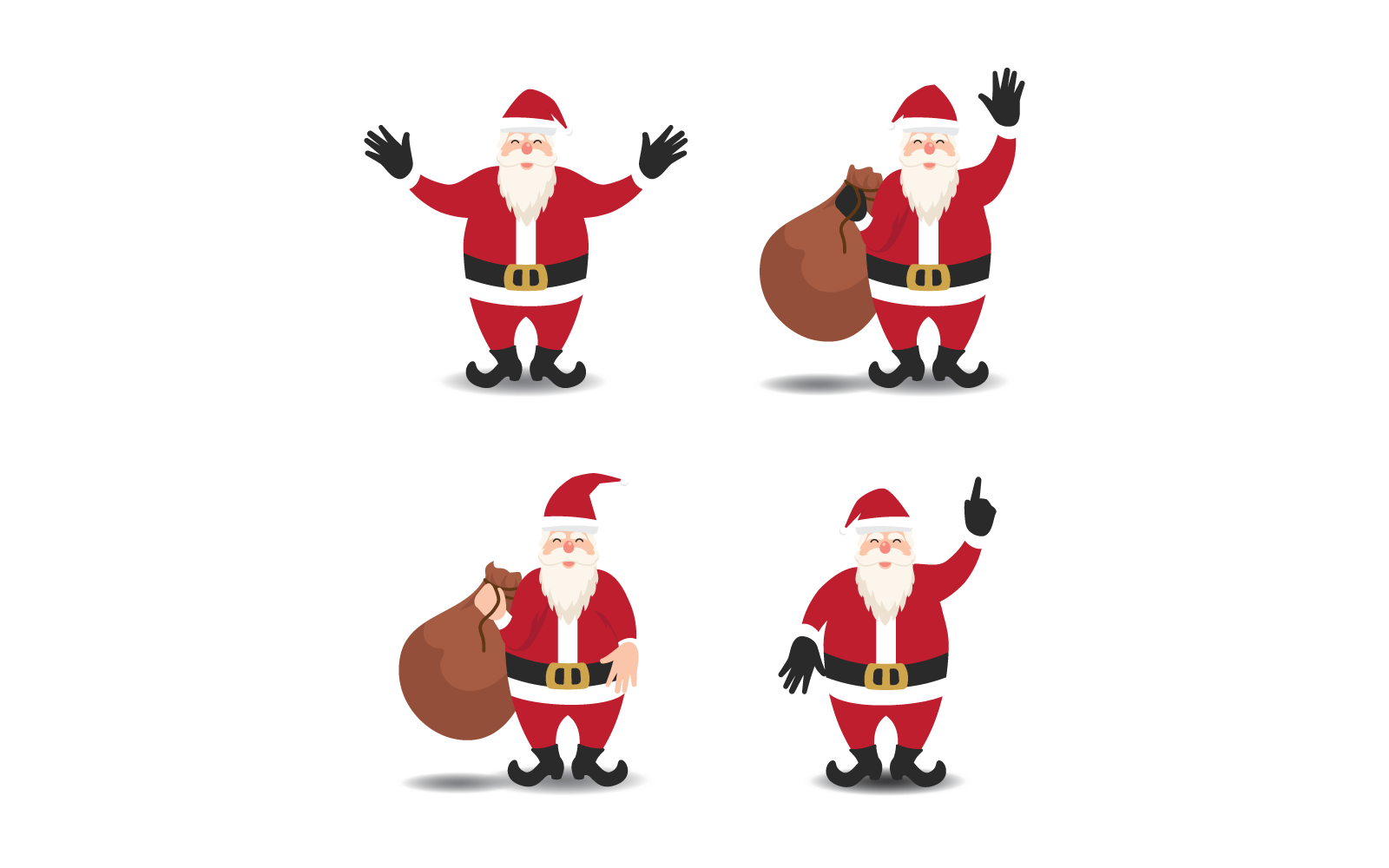 Papai noel, chapéu de papai noel ilustração vetorial design plano