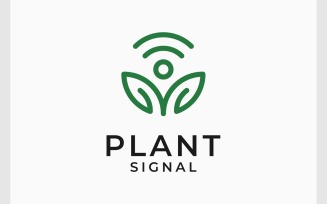 Plant Leaf Signal Wireless Logo