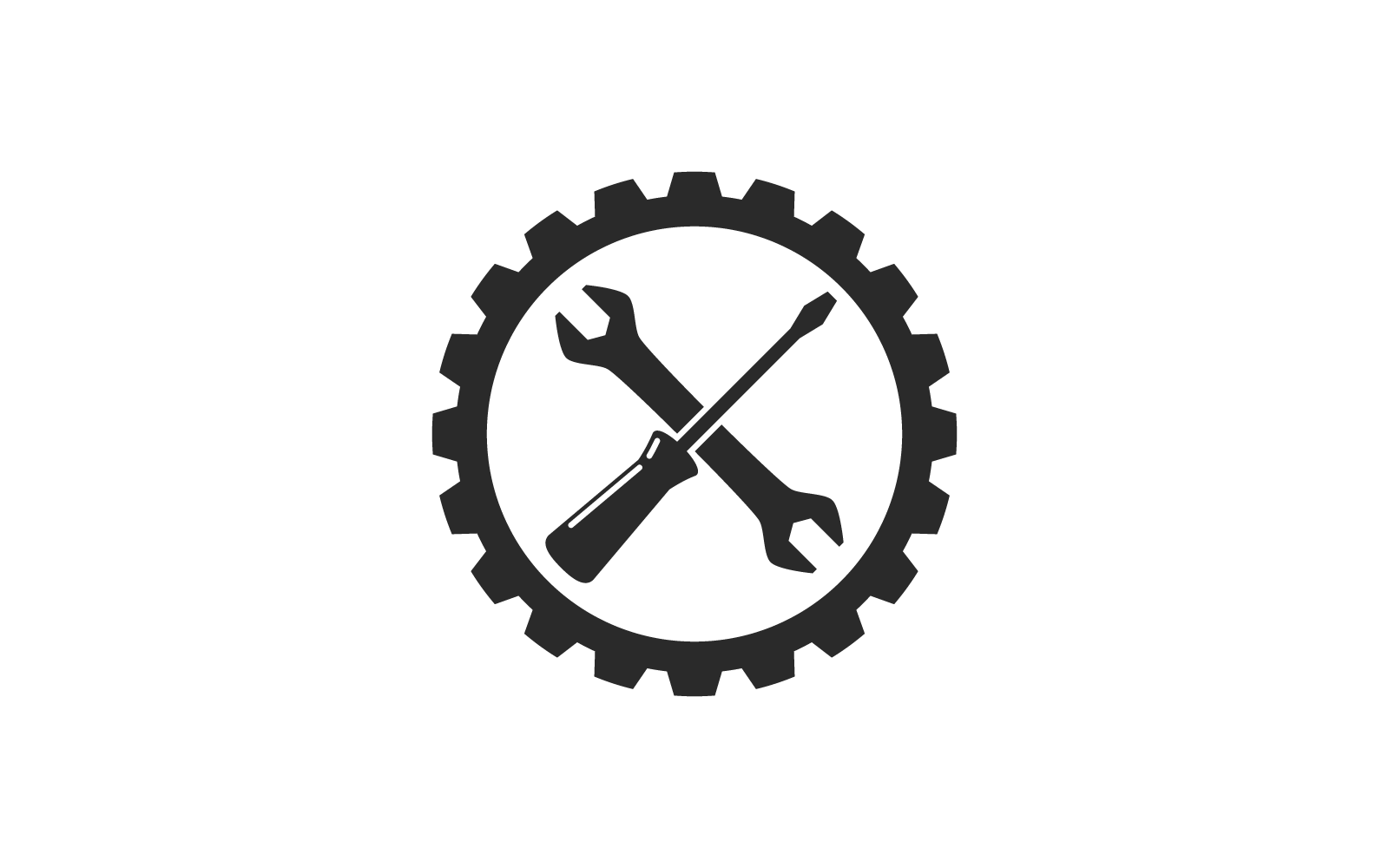Plantilla de diseño plano de vector de logotipo de mantenimiento