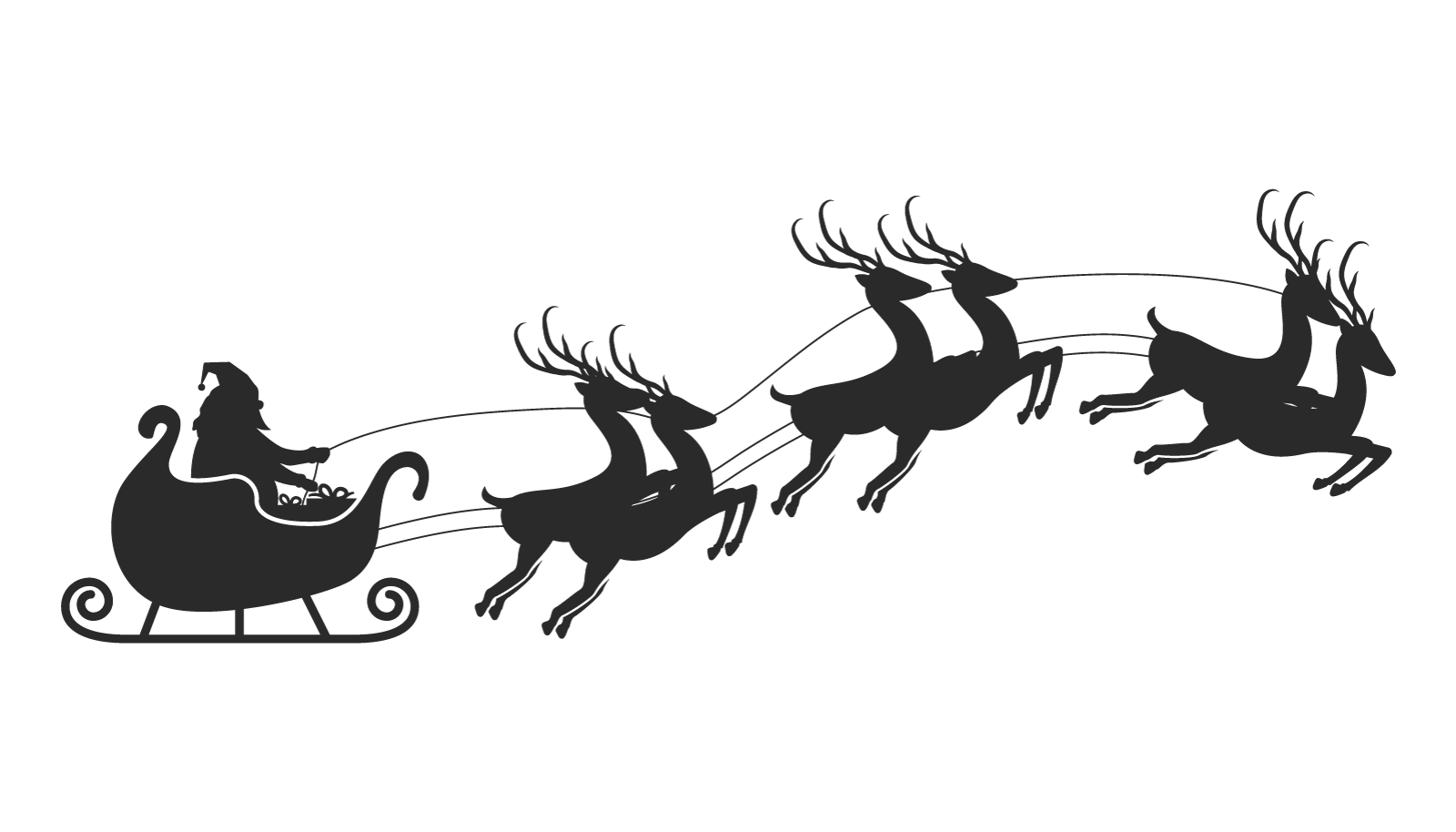 Santa claus and Santa&#039;s carriage illustration vector flat design