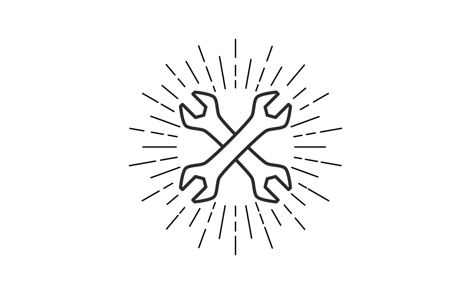 Schraubenschlüssel-Logo-Illustrationsvektordesign