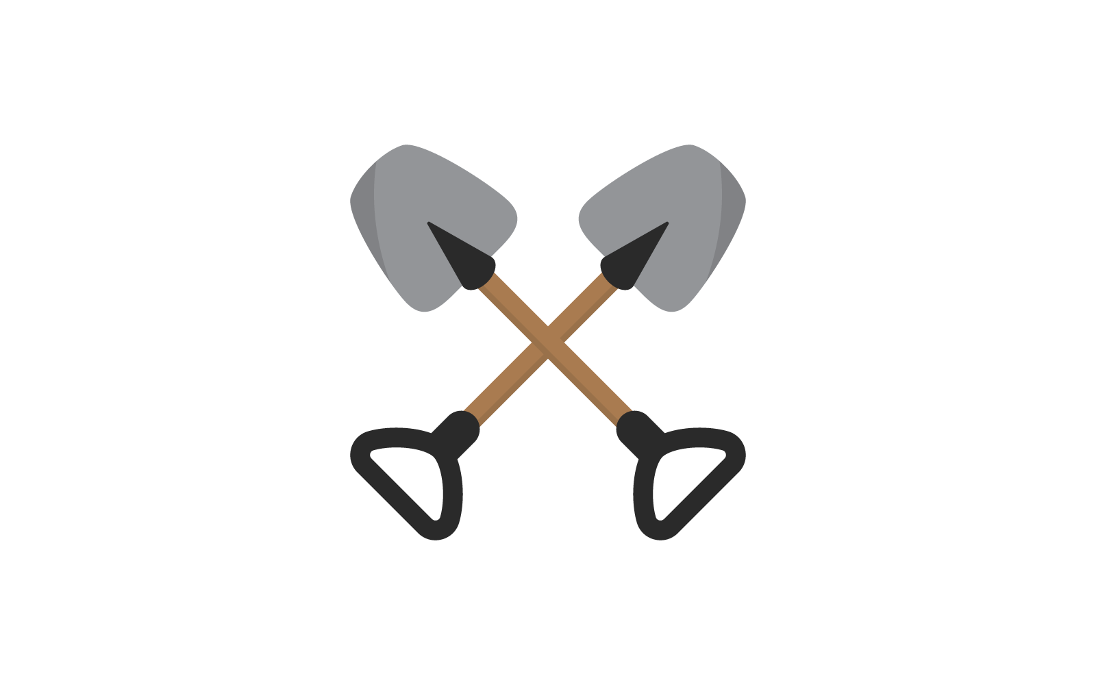 Shovel icon vector flat design illustration template