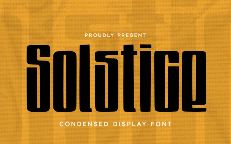 Solstice - Condensed Display Font