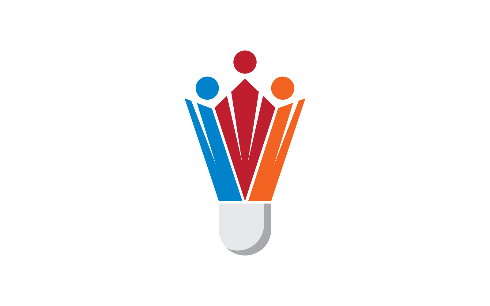 Suttle cock badminton logotyp ikon vektor design