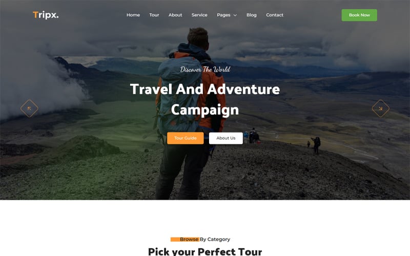 TripX - Tour & Travel Agency Template Website Template