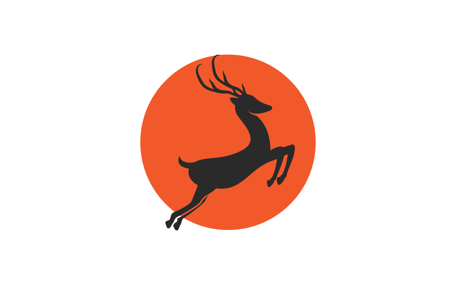 Vector de icono de logotipo de diseño de ilustración de asta de ciervo