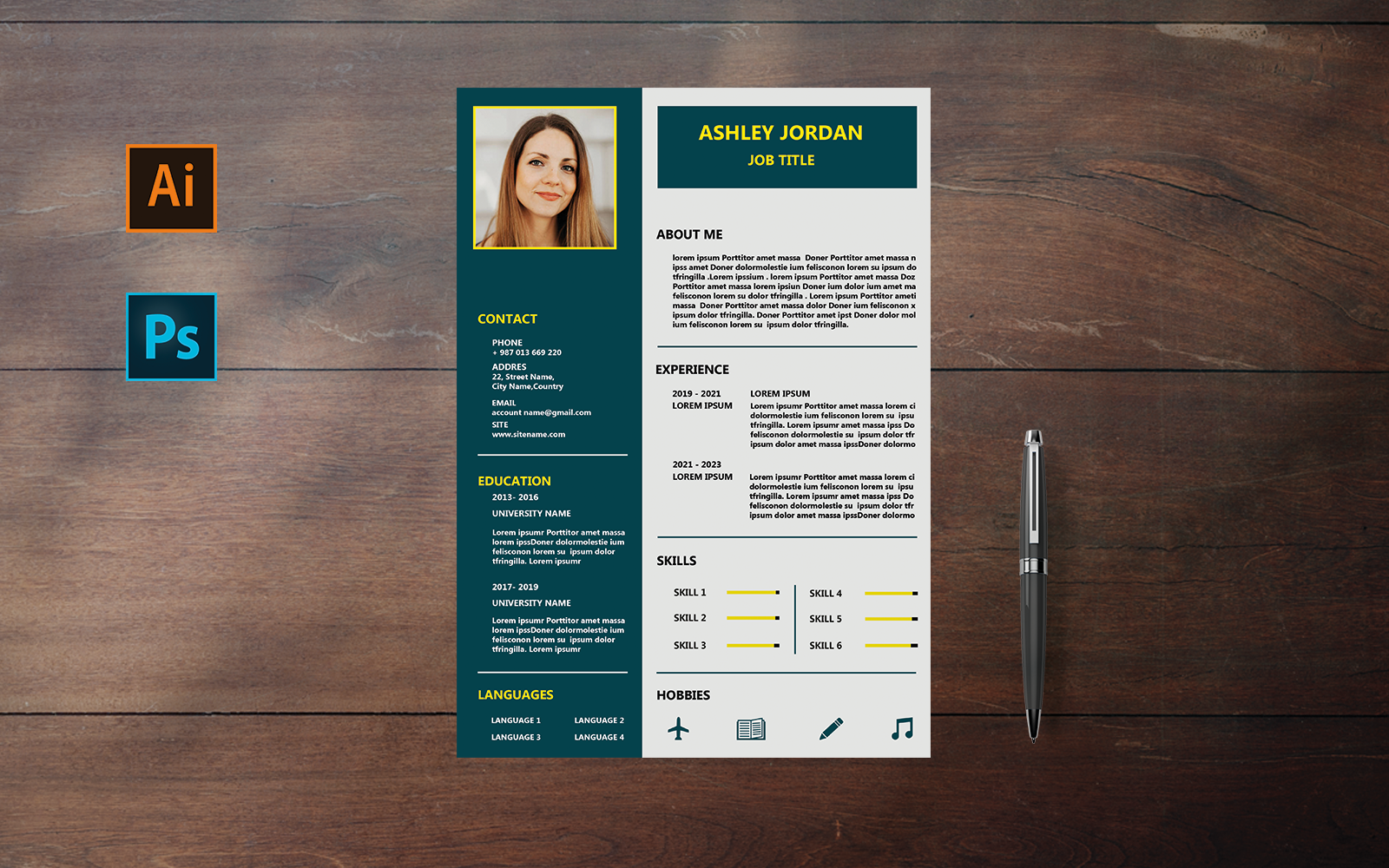 Template #397686 Resume Professional Webdesign Template - Logo template Preview