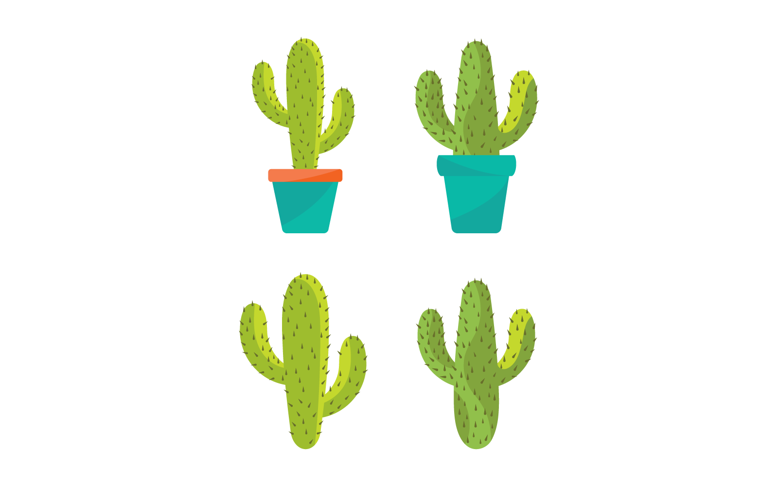 Cactus design vector icon template illustration
