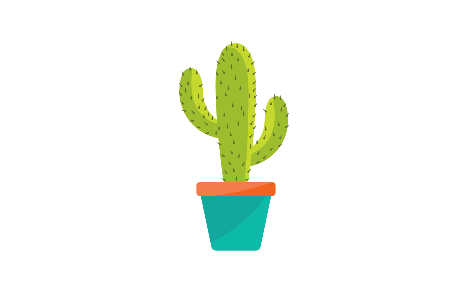 Cactus illustratie vector platte ontwerpsjabloon