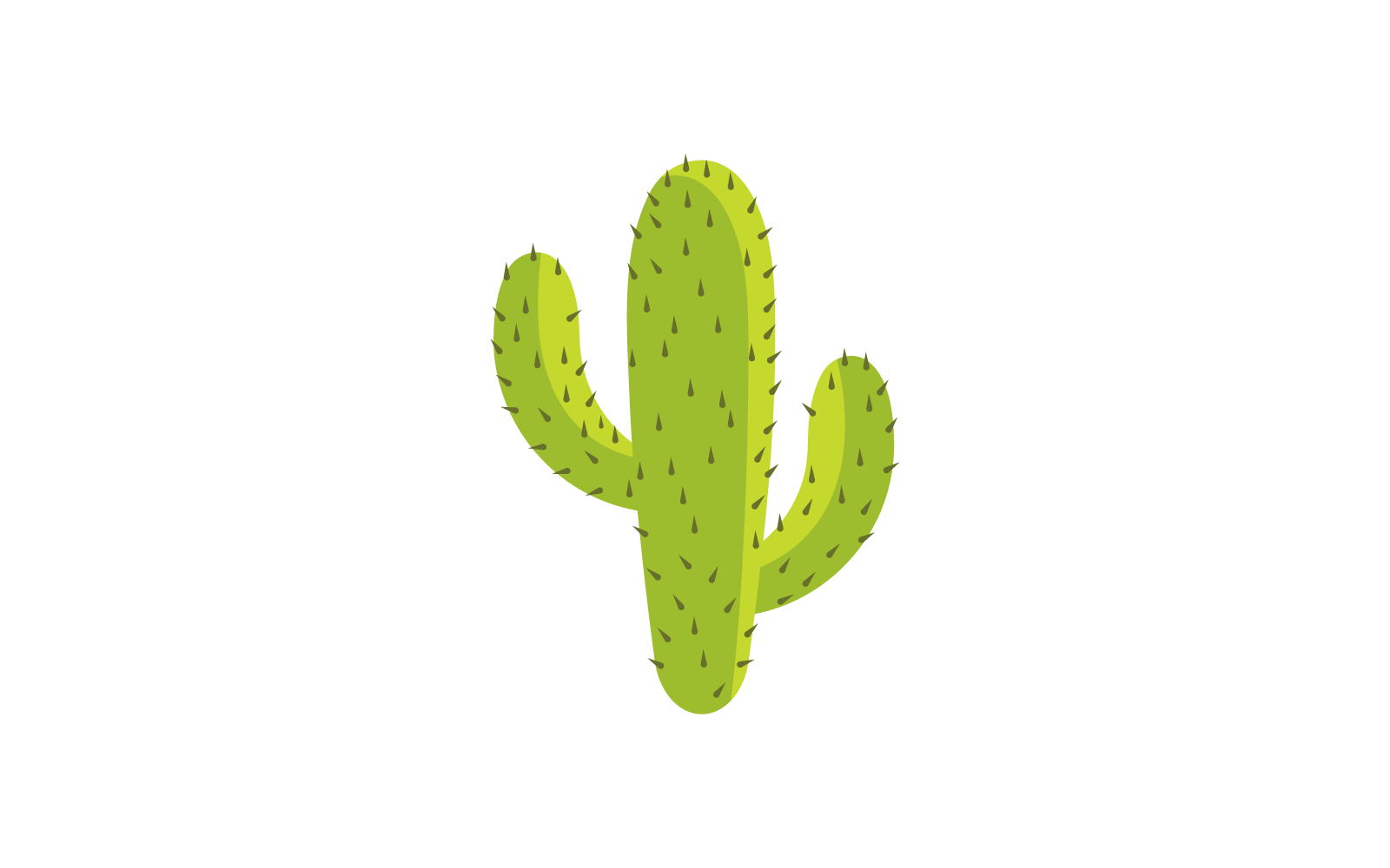 Cactus illustration icon vector flat design template Logo Template