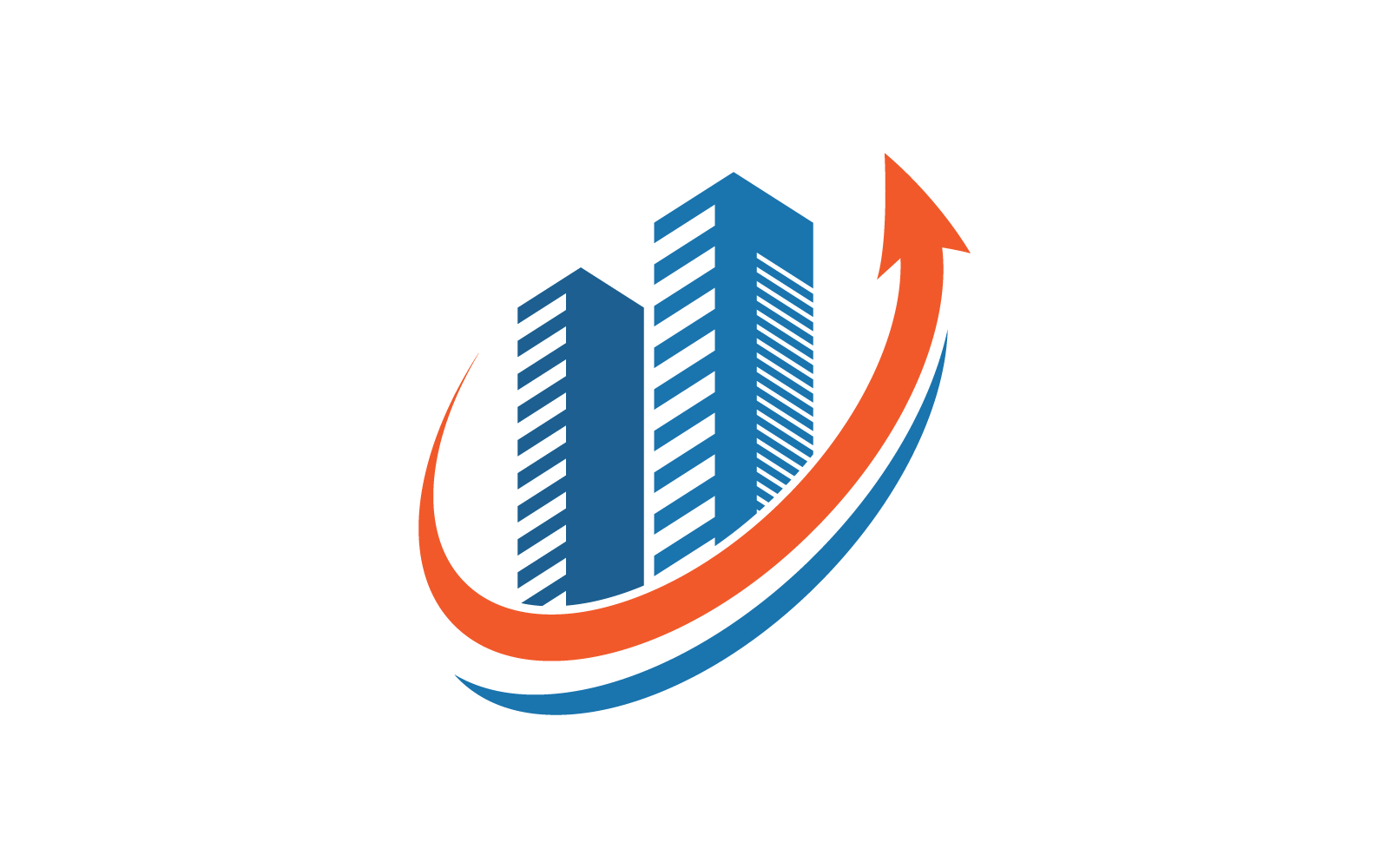 City skyline, city silhouette icon vector illustration in flat design