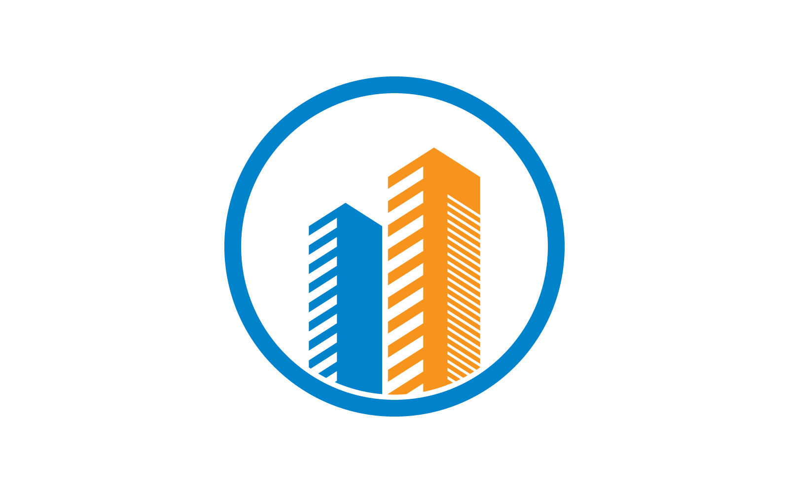 City skyline vector illustration flat design Logo Template
