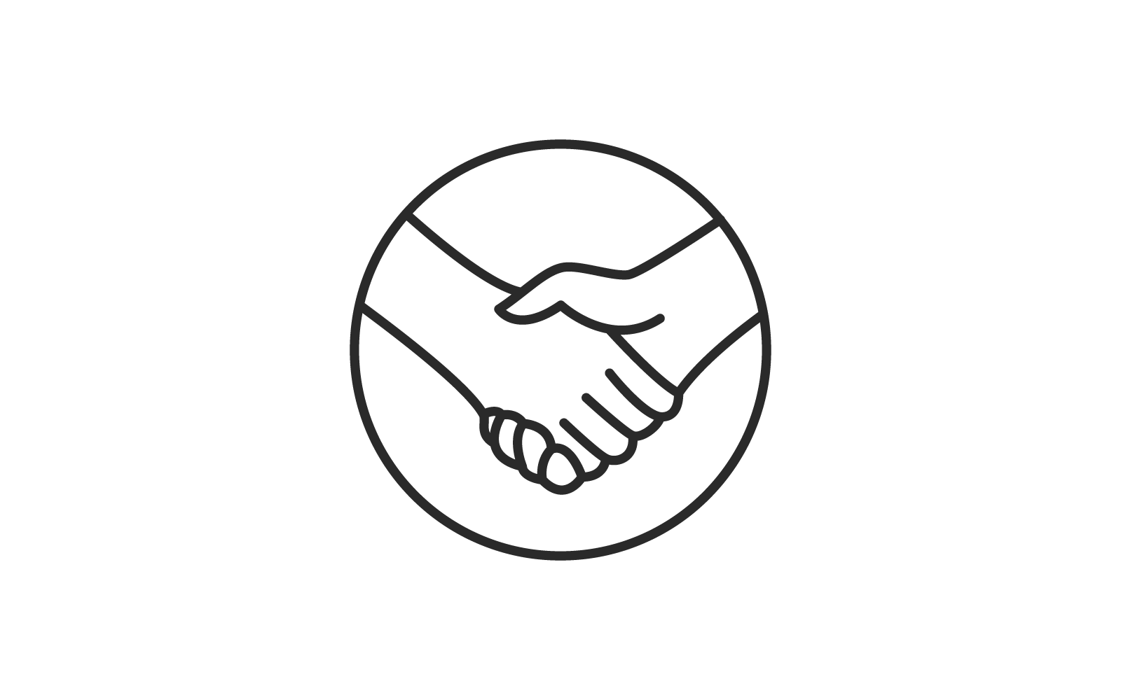 Disegno vettoriale del modello logo Hand Shake