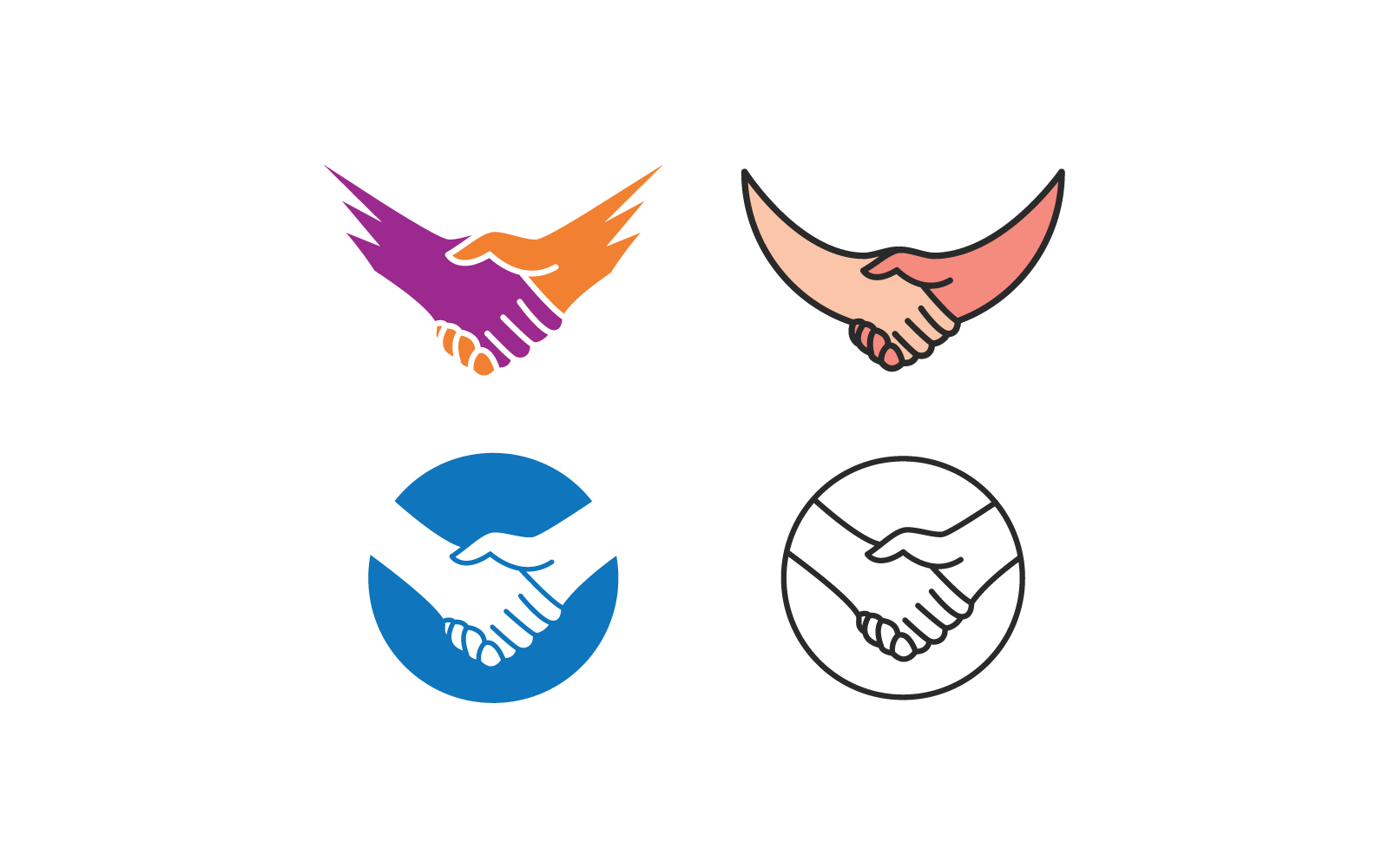 Hand Shake logo icon vector template design