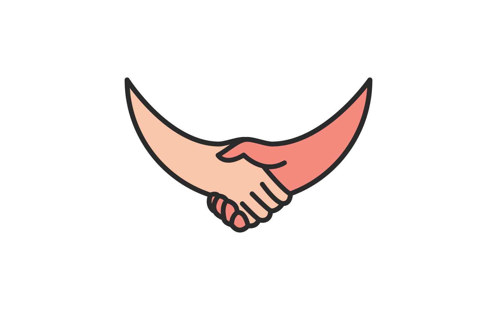 Hand Shake logo template vector illustration