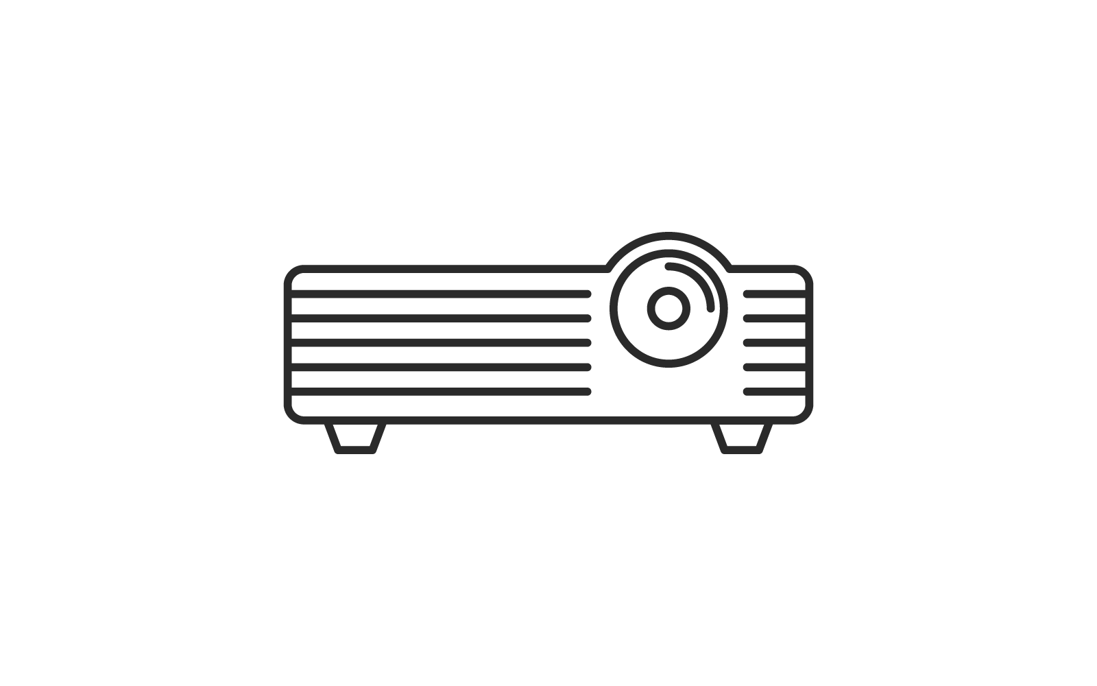 Icono de proyector en vector de plantilla de ilustración de diseño plano