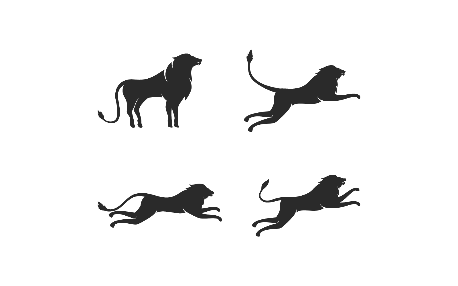 Leeuw illustratie logo vector pictogrammalplaatje