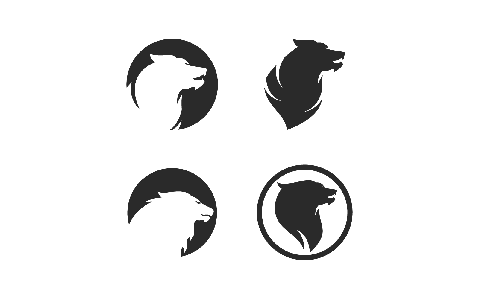 Lew projekt logo wektor płaski szablon projektu