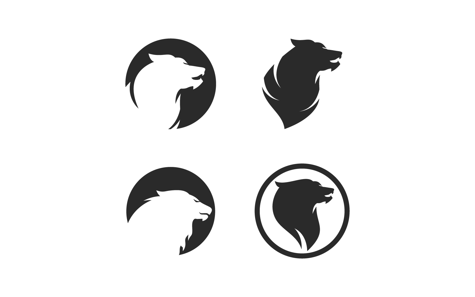 Lion design logo vector flat design template