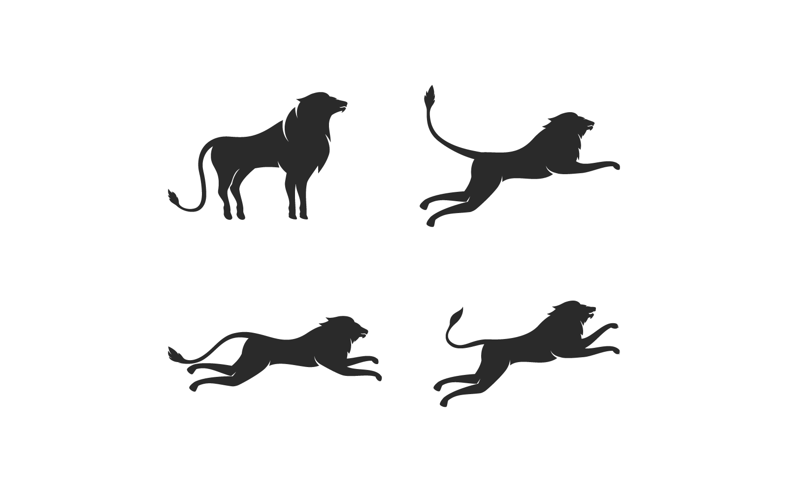 Lion illustration logo vector icon template Logo Template