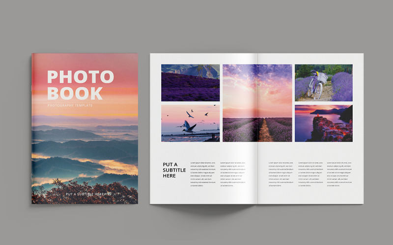 Photobook and photography photo album Magazine Template