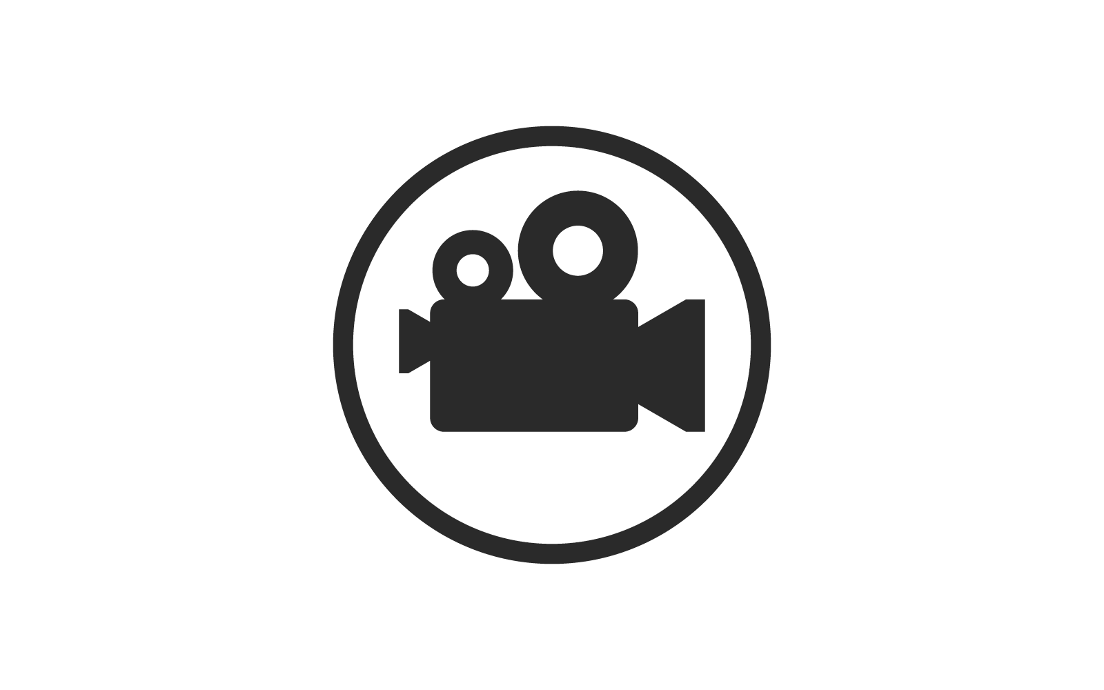 Plantilla de diseño vectorial de icono de grabadora de películas
