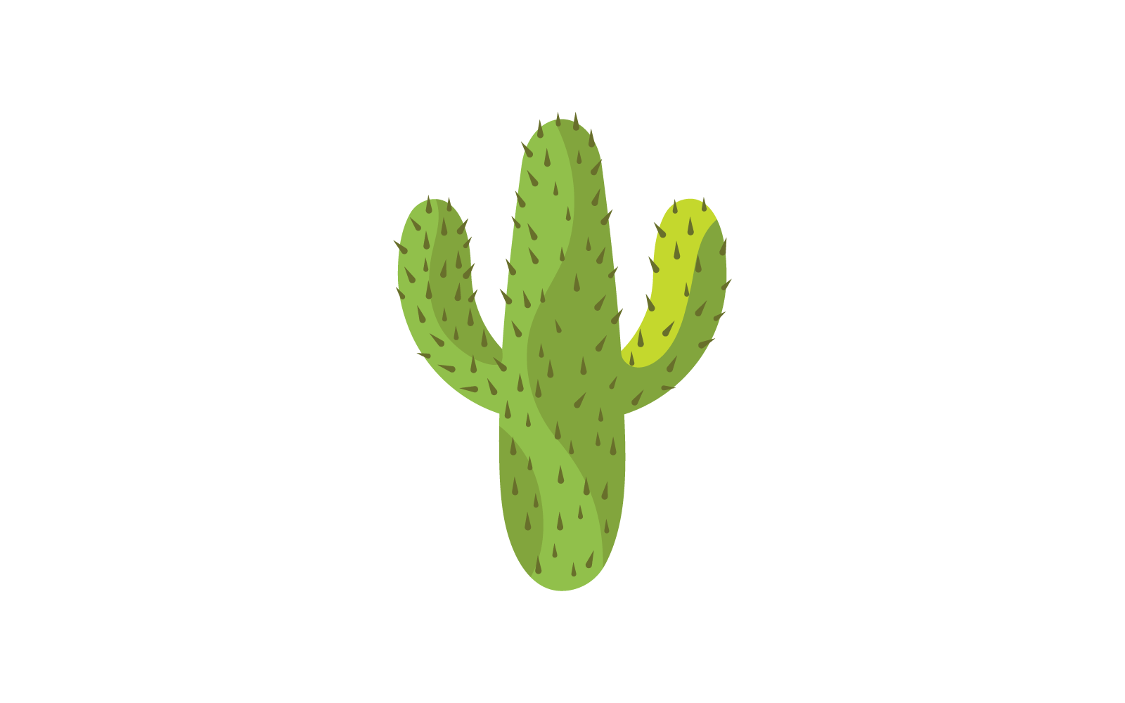 Plantilla de icono de vector de ilustración de cactus
