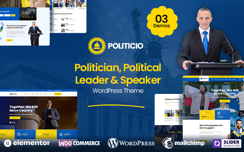 Politicio - Politician & Speaker WordPress Theme