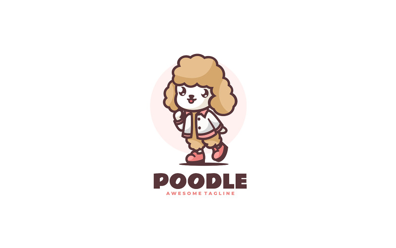 Poodle Mascot Cartoon Logo 1 Logo Template
