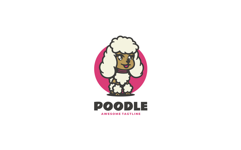 Poodle Mascot Cartoon Logo Logo Template