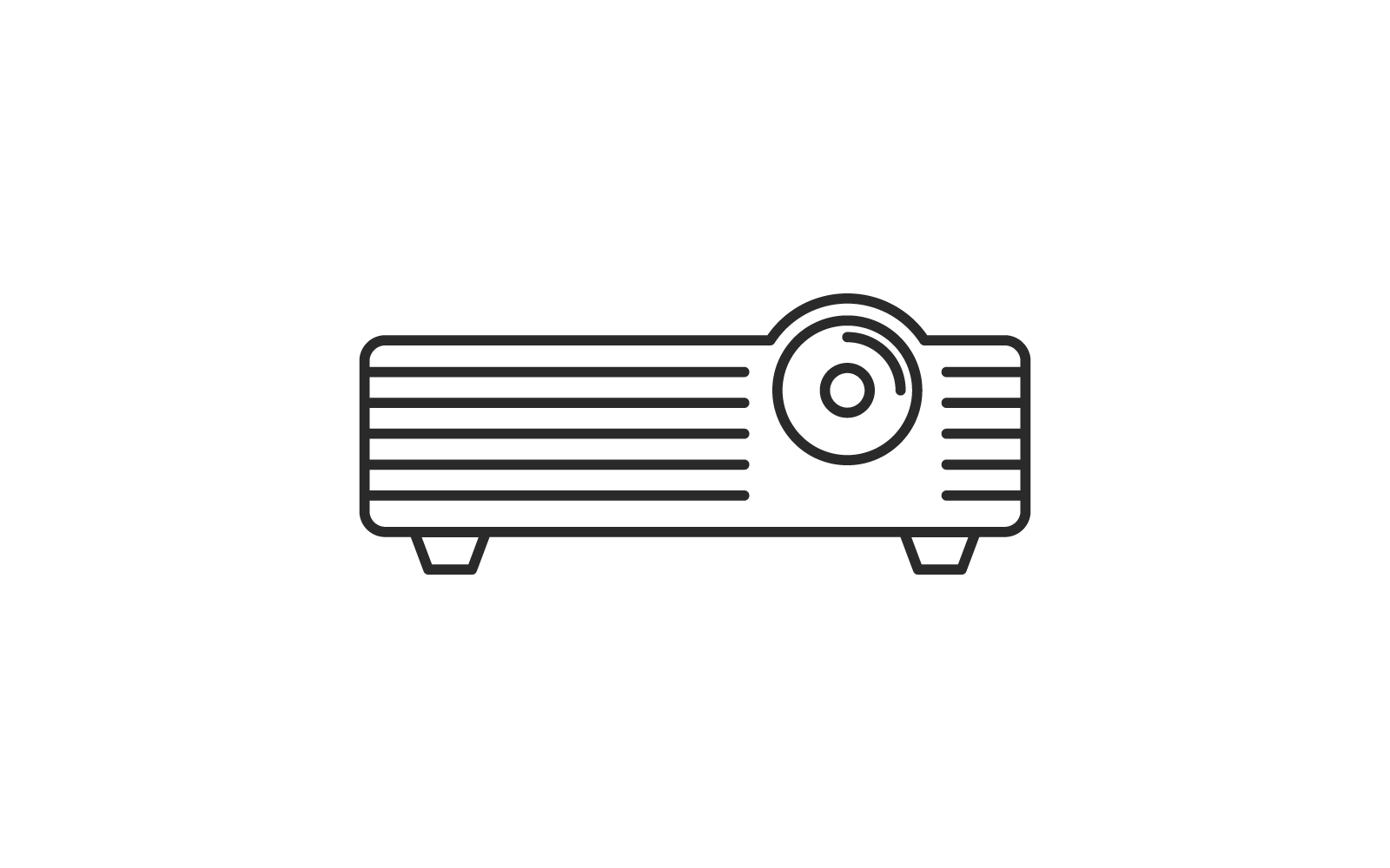 Projector icon in flat design illustration template vector Logo Template